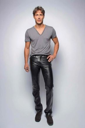 Men's leather pants: how to choose and what to wear?