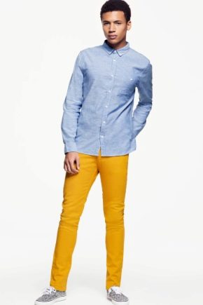 Colored men's trousers