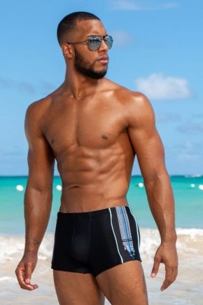 Fashionable men's swimming trunks for the beach