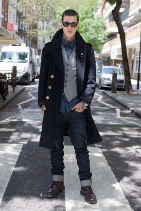 How to choose and what to wear with a black men's coat?