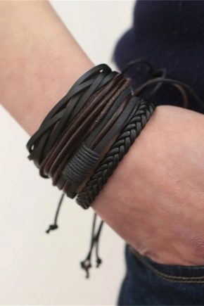 Men's leather bracelets: types and selection