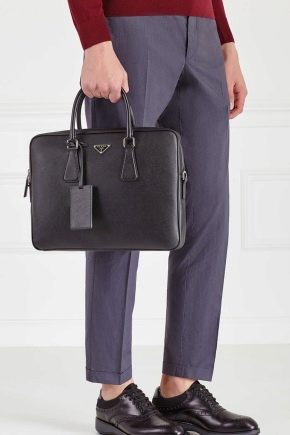Prada men's bags: features, varieties and models