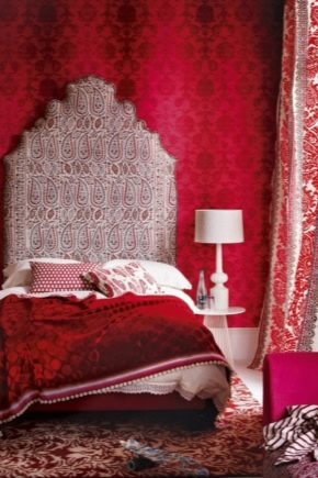 Red bedroom design options