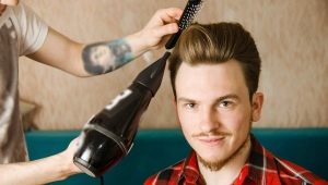 Men's Pompadour haircut and styling features