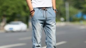 Men's jeans with elastic