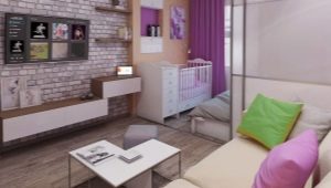 Design of one-room apartments with a nursery