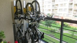 Bicycle storage on the balcony and loggia