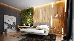 Intérieur de chambre à coucher de style écologique