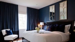 Bedroom in blue tones