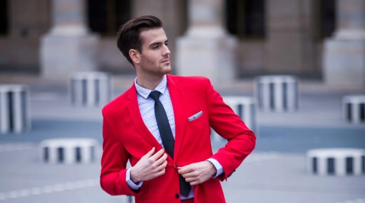 Red men's suits: varieties and interesting combinations