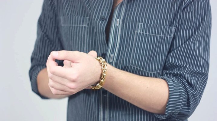 Gold men's bracelets: types, selection and wearing rules