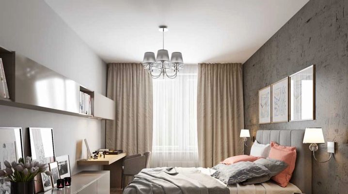 Design and arrangement of a bedroom with an area of ​​14 sq. m