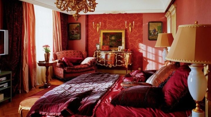 Burgundy bedroom design ideas
