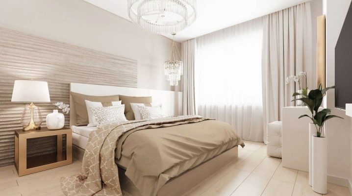 How to combine beige wallpaper in the bedroom?