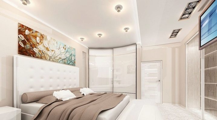 Conception de chambre à coucher moderne dans des couleurs claires