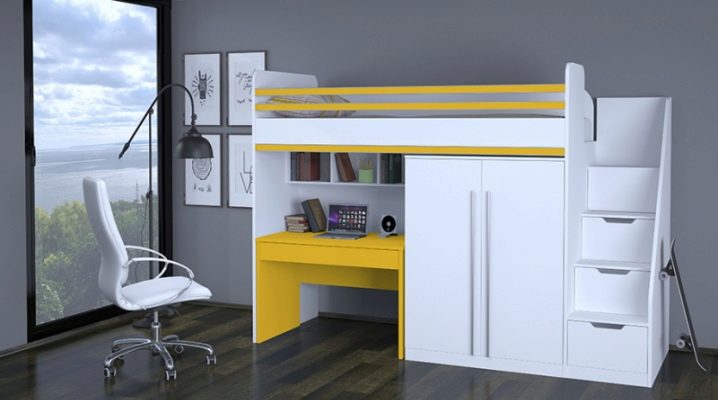 All about loft beds with wardrobe