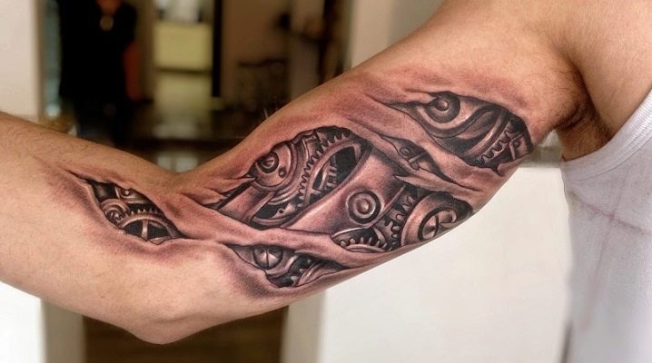 Тетоваже у биомеханичком стилу за мушкарце
