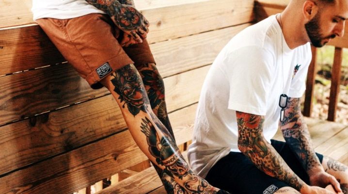 Vīriešu ceļa tetovējumu dažādība