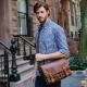 Men's leather bags for documents
