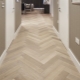 Laying laminate flooring in a narrow corridor