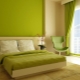 Унутрашњост спаваће собе у нијансама зелене