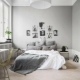 Gray and white bedroom decoration
