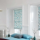 Roman blinds in bedroom design