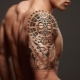 Description of male tattoos in the style of Polynesia