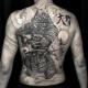 Semnificația tatuajului pentru bărbați sub formă de samurai și plasarea lor