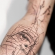 Geometriset tatuoinnit miehille