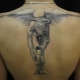 All about the tattoo in the form of a guardian angel for men